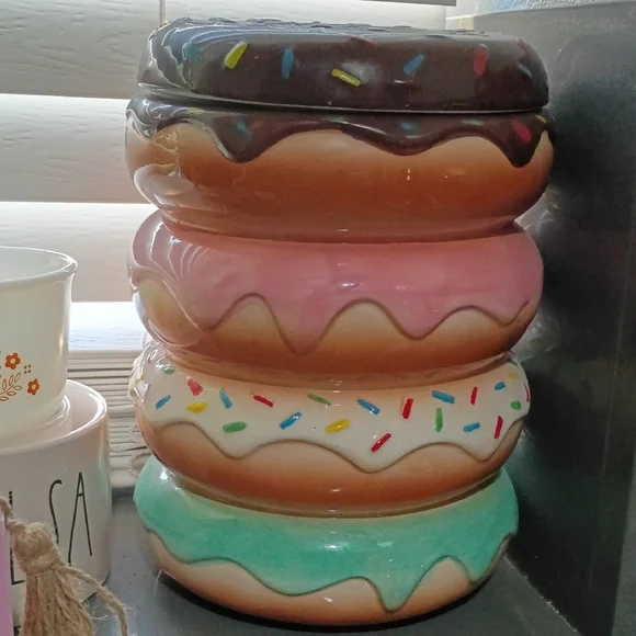 Stacked Donut Ceramic Canister Set - Multicolor - Picture 1 of 1